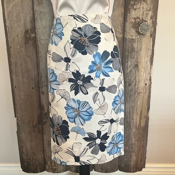 CHARTER CLUB Women’s Pencil Skirt Floral Spring Knee Length Business Casual - Picture 4 of 5